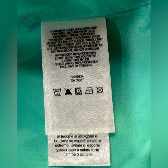 Columbia Omni Tech White/Teal Hooded Puffer Jacket,  Girls Medium - Picture 15 of 16